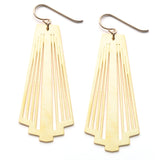 Lillian Earrings - Art Deco, Great Gatsby, Jazz Age Style - High Quality, Affordable Earrings - Available in Gold and Silver - Made in USA - Brevity Jewelry
