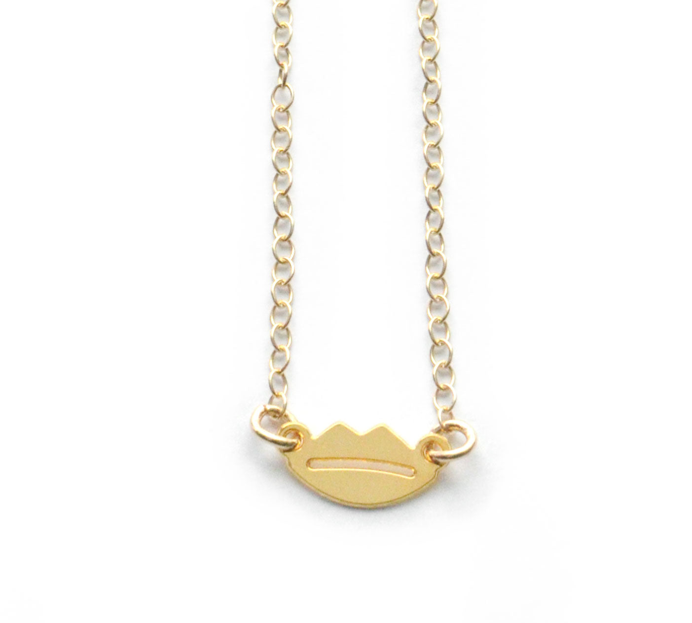 Mini Lips Necklace - High Quality, Affordable Necklace - Available in Gold and Silver - Made in USA - Brevity Jewelry