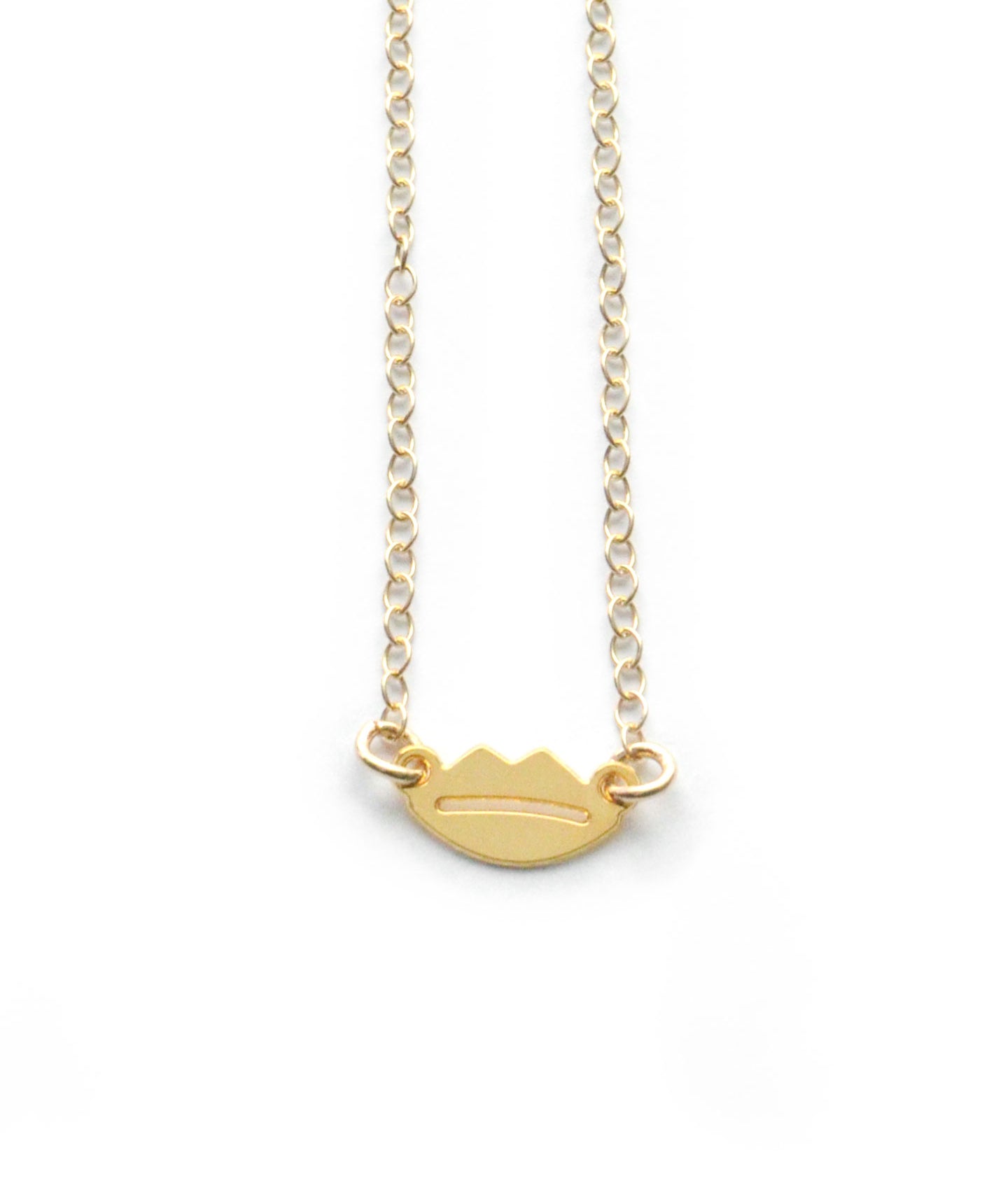 Mini Lips Necklace - High Quality, Affordable Necklace - Available in Gold and Silver - Made in USA - Brevity Jewelry