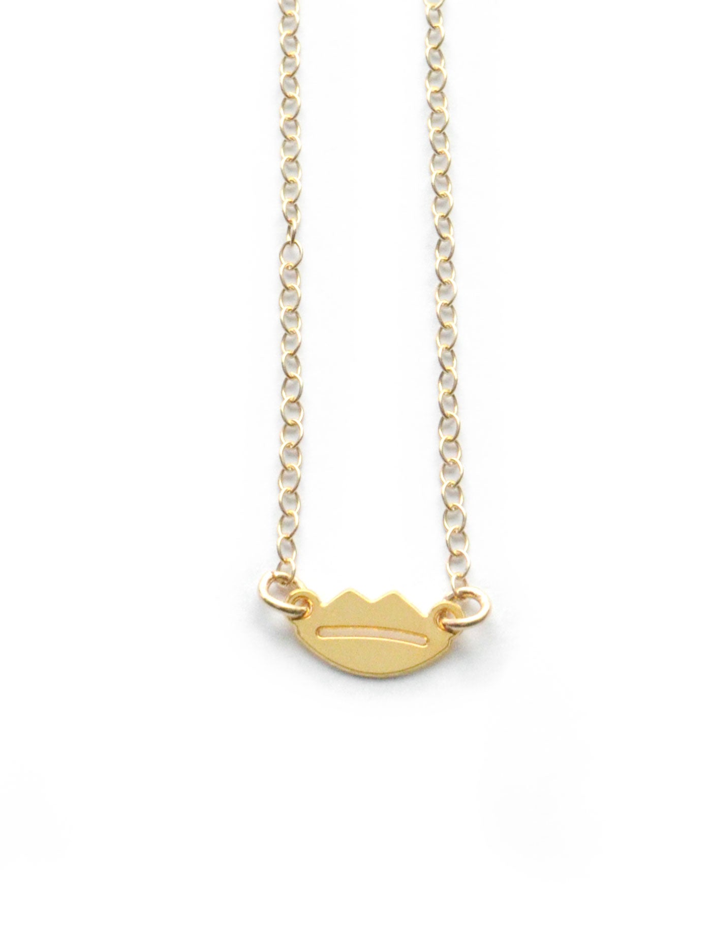 Mini Lips Necklace - High Quality, Affordable Necklace - Available in Gold and Silver - Made in USA - Brevity Jewelry