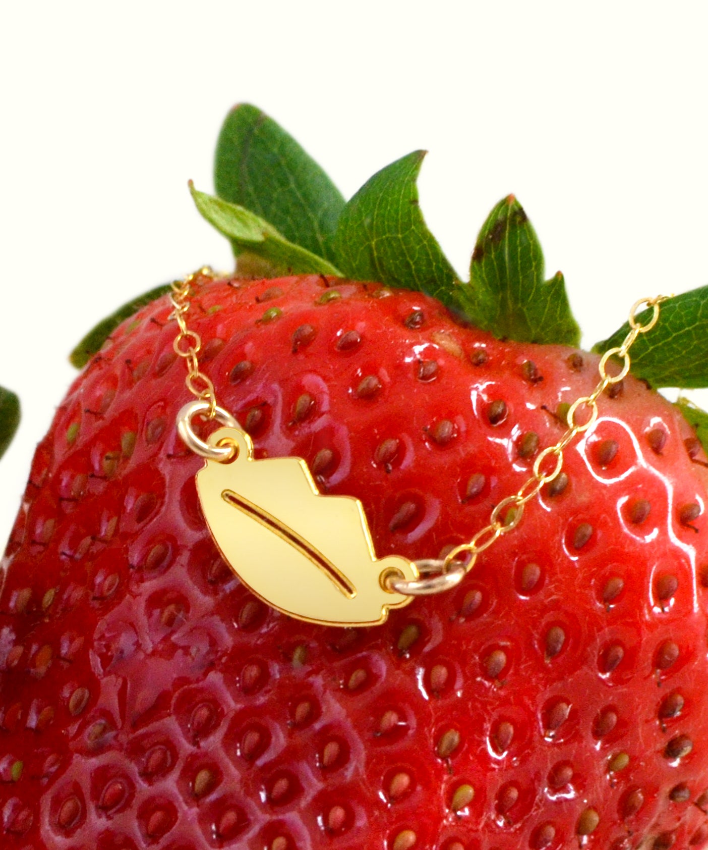 Mini Lips Necklace - High Quality, Affordable Necklace - Available in Gold and Silver - Made in USA - Brevity Jewelry