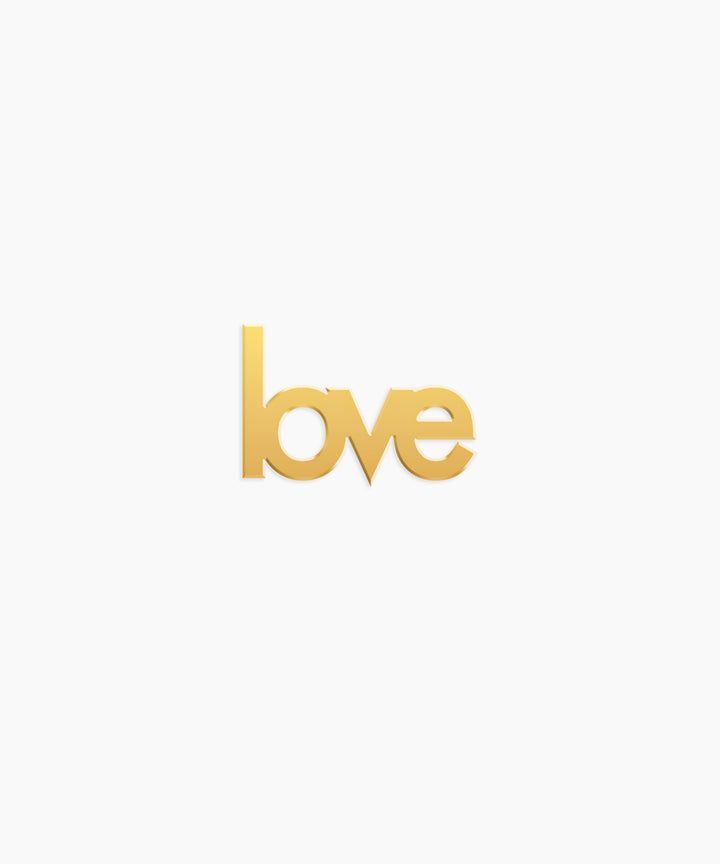 Love Word Charm - High Quality, Affordable, Empowering, Self Love, Mantra Individual Charm for a Custom Locket - Available in Gold and Silver - Made in USA - Brevity Jewelry