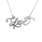 Love Necklace - High Quality, Affordable, Endearment Nickname Necklace - Available in Gold and Silver - Made in USA - Brevity Jewelry