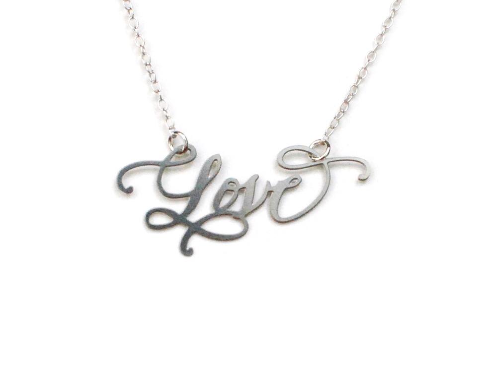 Love  - Brevity Jewelry - Made in USA - Affordable gold and silver necklaces