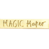 Magic Maker Bar Necklace - High Quality, Affordable, Hand Written, Empowering, Self Love, Mantra Word Necklace - Available in Gold and Silver - Made in USA - Brevity Jewelry