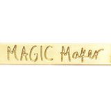 Magic Maker Bar Necklace - High Quality, Affordable, Hand Written, Self Love, Mantra Word Necklace - Available in Gold and Silver - Made in USA - Brevity Jewelry