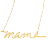 Mama Necklace - High Quality, Affordable, Hand Written, Self Love Word Necklace - Available in Gold and Silver - Small and Large Sizes - Made in USA - Brevity Jewelry - Gift for Mom