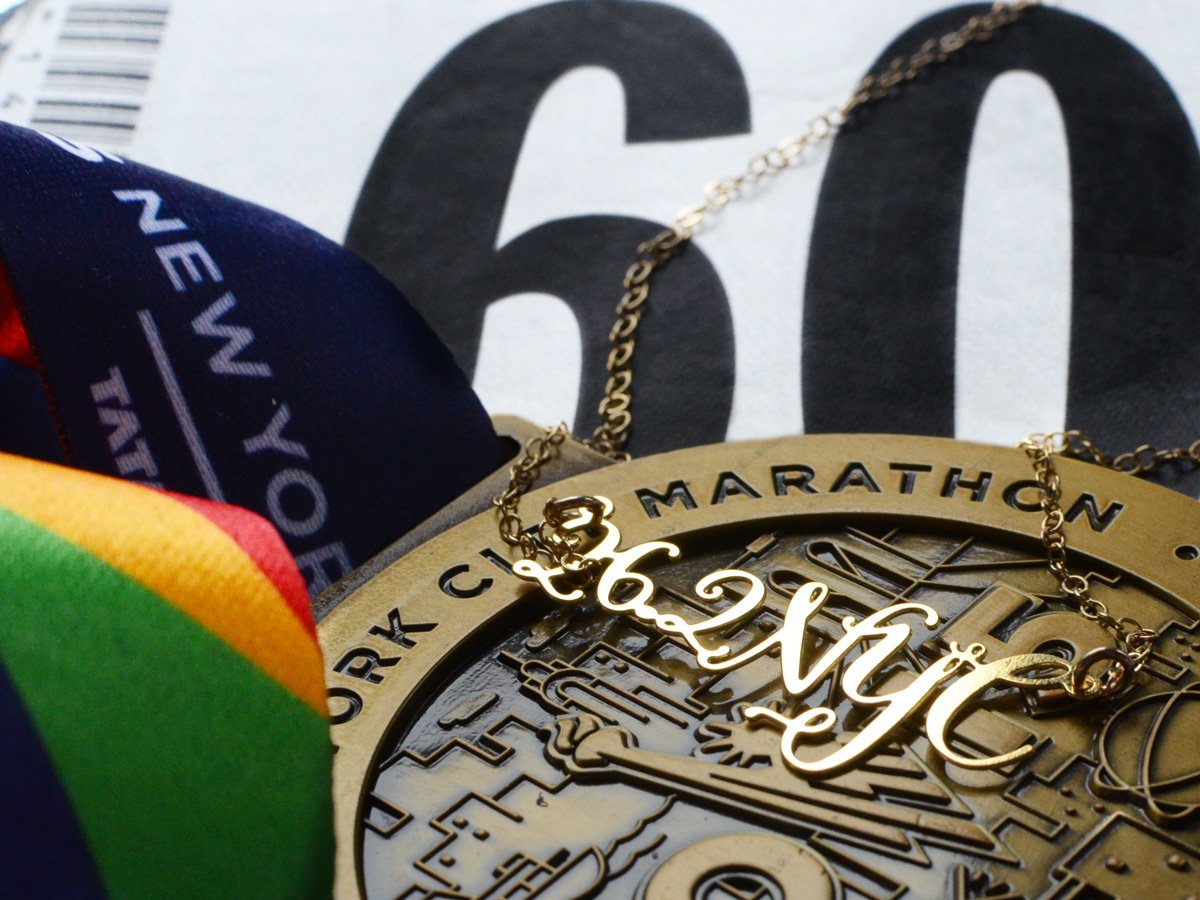 26.2 NYC Marathon Necklace - High Quality, Affordable Necklace - Available in Gold and Silver - Made in USA - Brevity Jewelry - Perfect Gift For Runners
