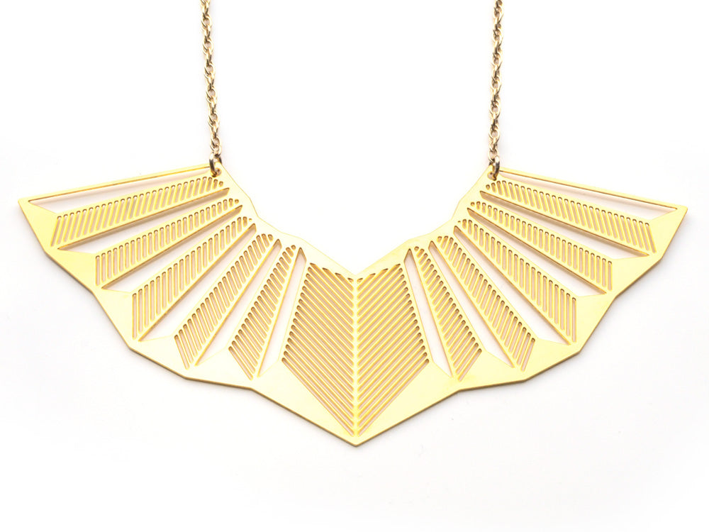 Marilyn Necklace - Art Deco, Great Gatsby, Jazz Age Style - High Quality, Affordable Necklace - Available in Gold and Silver - Made in USA - Brevity Jewelry