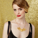 Marilyn Necklace - Art Deco, Great Gatsby, Jazz Age Style - High Quality, Affordable Necklace - Available in Gold and Silver - Made in USA - Brevity Jewelry
