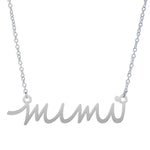 Mimi Necklace - High Quality, Affordable, Hand Written Word Necklace - Available in Gold and Silver - Made in USA - Brevity Jewelry - Gift for Grandma