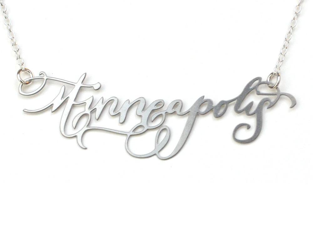 Minneapolis  - Brevity Jewelry - Made in USA - Affordable gold and silver necklaces
