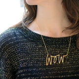 Make Your Own Word Necklace - High Quality, Affordable, Hand Written, Empowering, Self Love, Mantra Word Necklace - Available in Gold and Silver - Small and Large Sizes - Made in USA - Brevity Jewelry