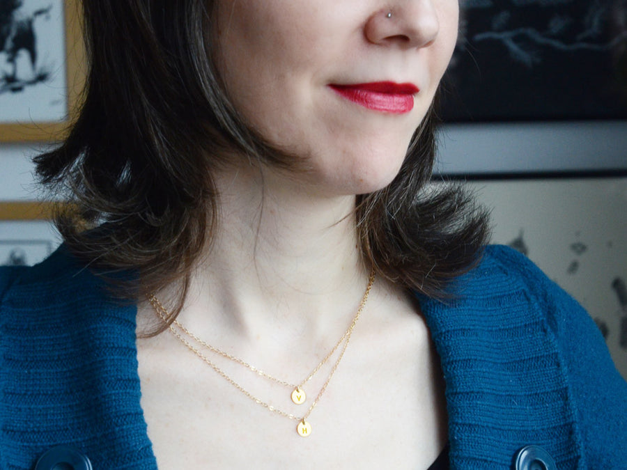 Love Letters Necklace - Layer Your Letters - High Quality, Affordable Necklace - Available in Gold and Silver - Made in USA - Brevity Jewelry