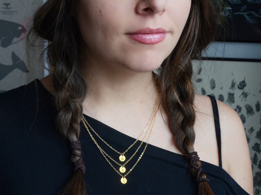 Love Letters Necklace - Layer Your Letters - High Quality, Affordable Necklace - Available in Gold and Silver - Made in USA - Brevity Jewelry