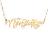 I Heart Nantucket Necklace - High Quality, Hand Lettered, Calligraphy, City Necklace - Featuring a Dainty Heart and Your Favorite City - Available in Gold and Silver - Made in USA - Brevity Jewelry