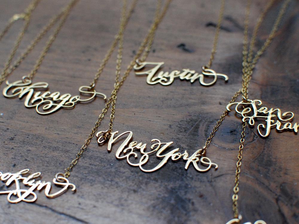 Add Your City/State  - Brevity Jewelry - Made in USA - Affordable gold and silver necklaces