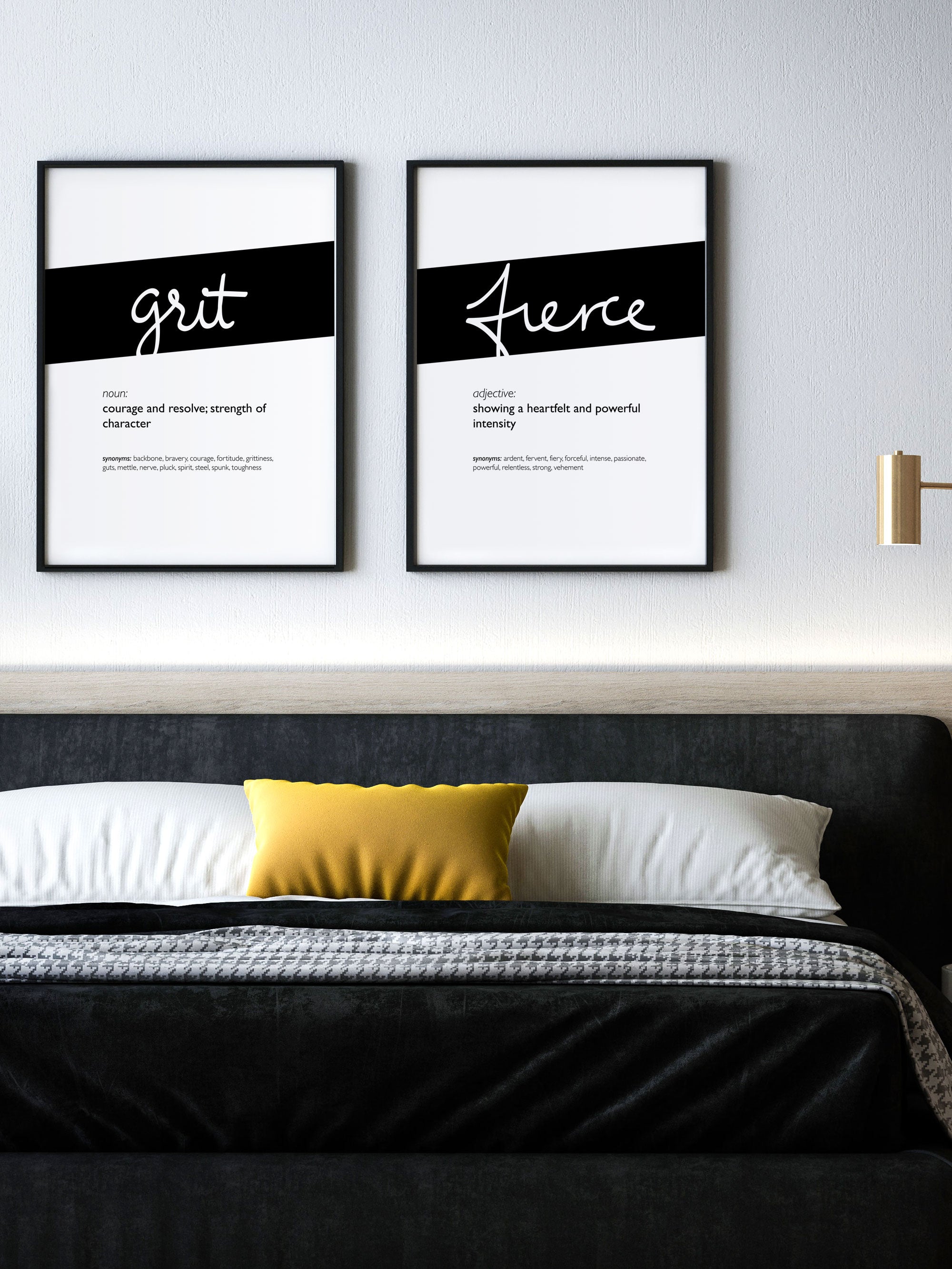 Define Fierce Framed Art Print - Empowering Home Decor – Brevity Jewelry