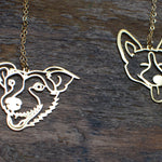 Custom Pet Portrait Necklace - Your Pet Hand Drawn By An Artist - High Quality, Affordable, One-of-a-kind, Personalized Necklace - Available in Gold and Silver - Made in USA - Brevity Jewelry - The Pefect Gift