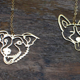 Custom Pet Portrait Necklace - Your Pet Hand Drawn By An Artist - High Quality, Affordable, One-of-a-kind, Personalized Necklace - Available in Gold and Silver - Made in USA - Brevity Jewelry - The Pefect Gift