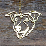 Custom Pet Portrait Necklace - Your Pet Hand Drawn By An Artist - High Quality, Affordable, One-of-a-kind, Personalized Necklace - Available in Gold and Silver - Made in USA - Brevity Jewelry - The Pefect Gift