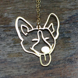 Custom Pet Portrait Necklace - Your Pet Hand Drawn By An Artist - High Quality, Affordable, One-of-a-kind, Personalized Necklace - Available in Gold and Silver - Made in USA - Brevity Jewelry - The Pefect Gift