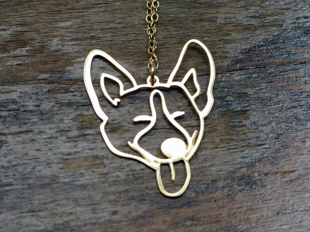 Custom Pet Portrait Necklace - Your Pet Hand Drawn By An Artist - High Quality, Affordable, One-of-a-kind, Personalized Necklace - Available in Gold and Silver - Made in USA - Brevity Jewelry - The Pefect Gift