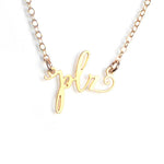 Plz Necklace - Texting Necklaces - High Quality, Affordable Necklace - Available in Gold and Silver - Made in USA - Brevity Jewelry