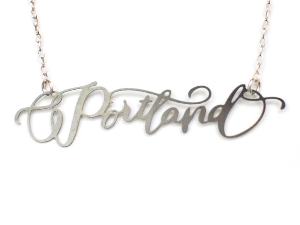 Portland  - Brevity Jewelry - Made in USA - Affordable gold and silver necklaces