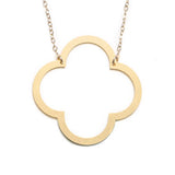 Large Quatrefoil Necklace - High Quality, Affordable Necklace - Available in Gold and Silver - Made in USA - Brevity Jewelry