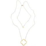 Pair of Quatrefoils Necklace - High Quality, Affordable Necklace - Available in Gold and Silver - Made in USA - Brevity Jewelry