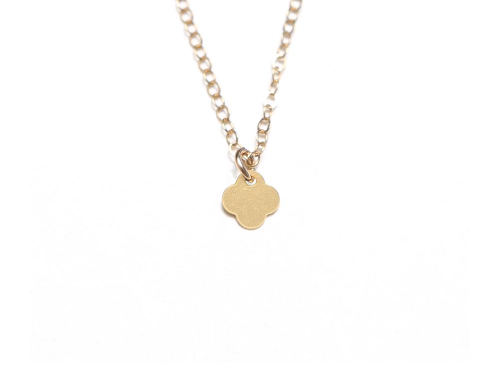 Small Quatrefoil Necklace - High Quality, Affordable Necklace - Available in Gold and Silver - Made in USA - Brevity Jewelry