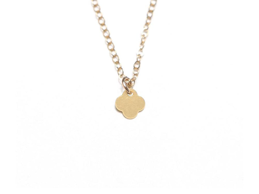 Small Quatrefoil Necklace - High Quality, Affordable Necklace - Available in Gold and Silver - Made in USA - Brevity Jewelry