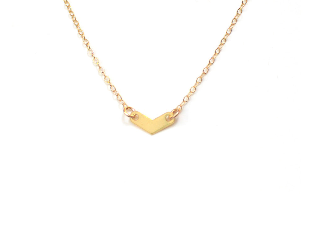 Raindrop Metal Necklace - High Quality, Affordable Necklace - Available in Gold - Made in USA - Brevity Jewelry