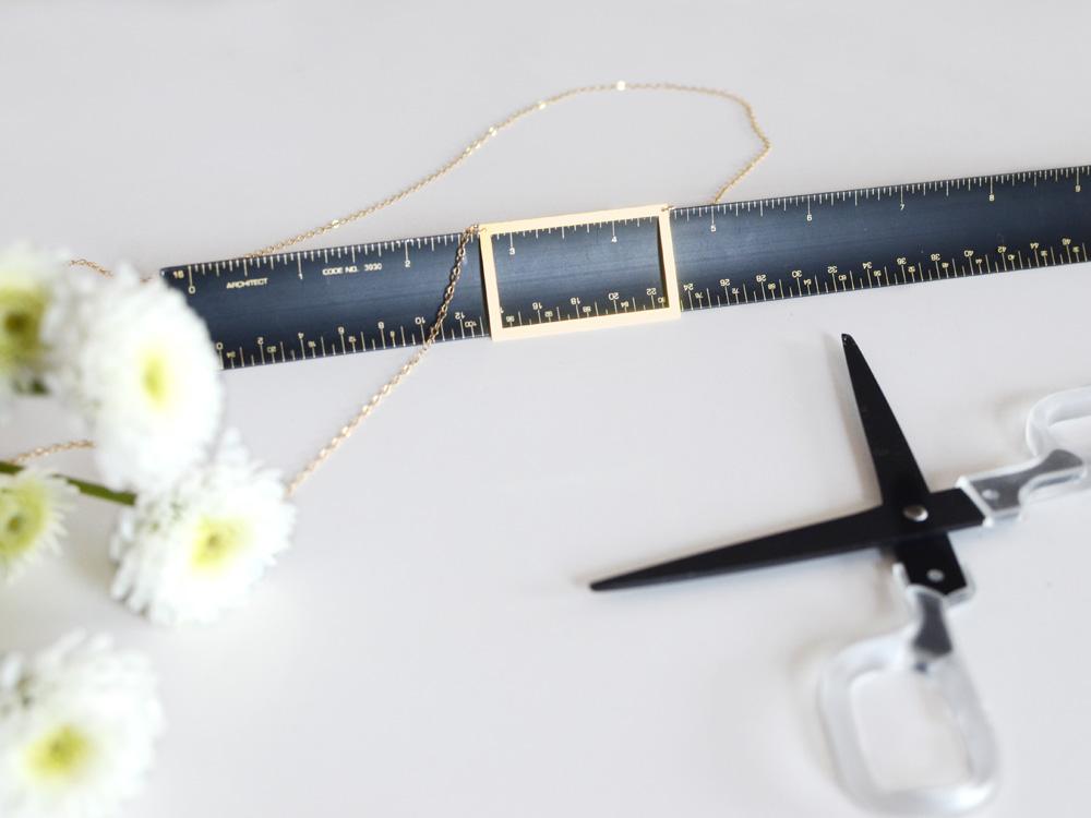 Large Rectangle Necklace - High Quality, Affordable Necklace - Available in Gold and Silver - Made in USA - Brevity Jewelry