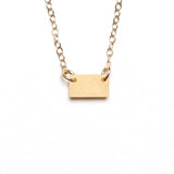 Small Rectangle Necklace - High Quality, Affordable Necklace - Available in Gold and Silver - Made in USA - Brevity Jewelry