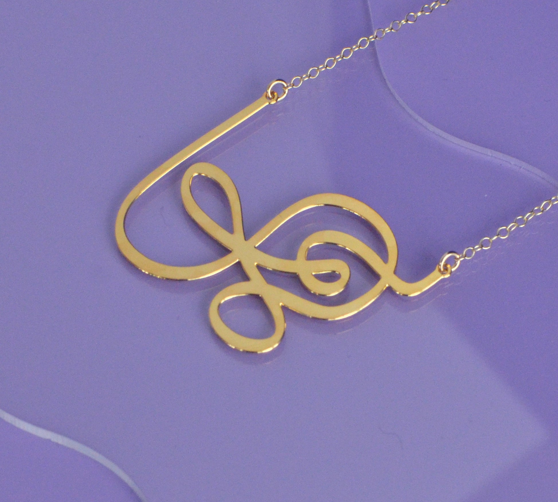 Wandering Line Necklace - Not all those who wander are ost - High Quality, Affordable, Hand Drawn Necklace - Available in Gold and Silver - Small and Large Sizes - Made in USA - Brevity Jewelry 