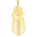Ruby Necklace - Art Deco, Great Gatsby, Jazz Age Style - High Quality, Affordable Necklace - Available in Gold and Silver - Made in USA - Brevity Jewelry