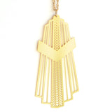 Ruby Necklace - Art Deco, Great Gatsby, Jazz Age Style - High Quality, Affordable Necklace - Available in Gold and Silver - Made in USA - Brevity Jewelry