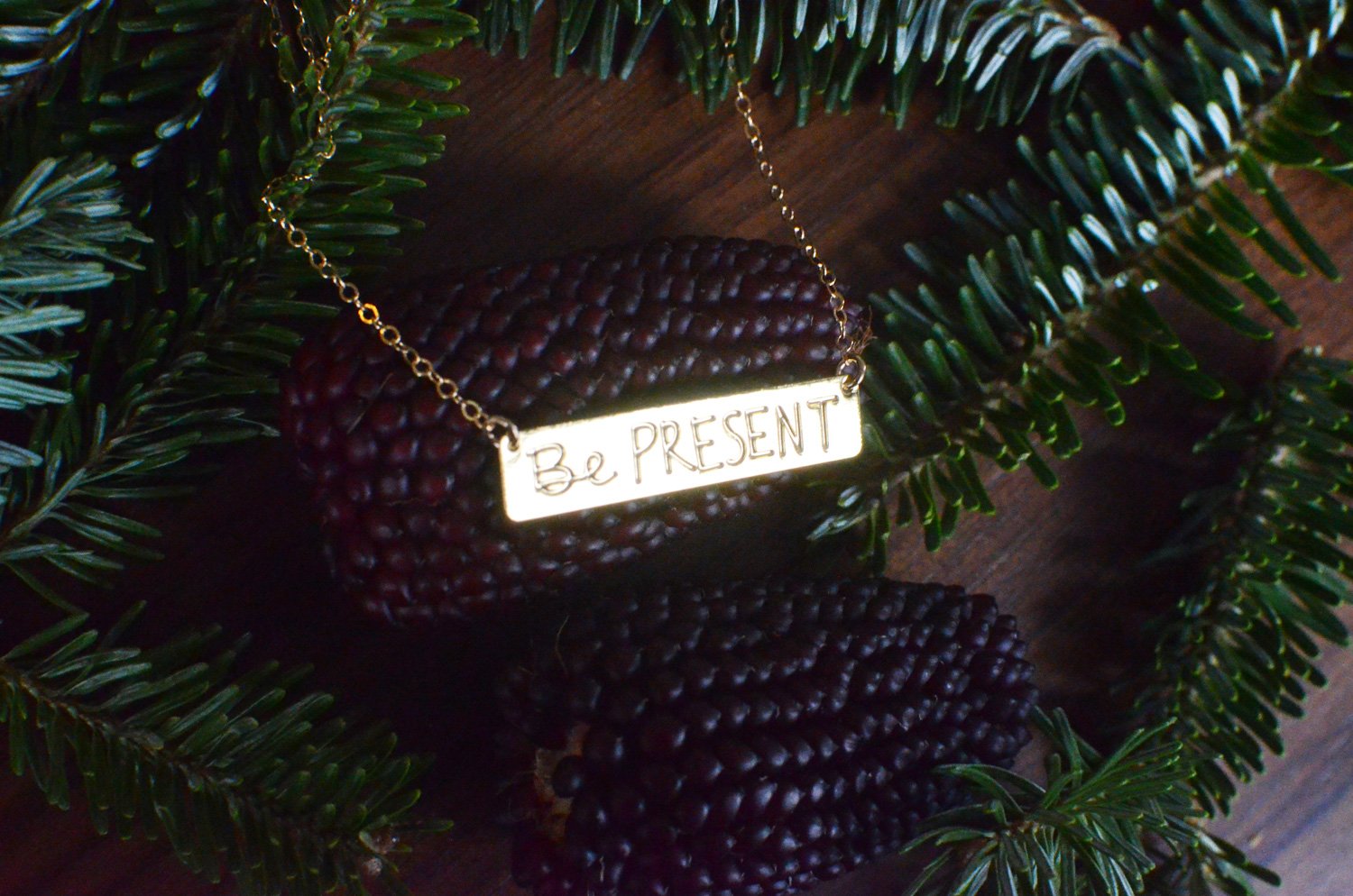 Be Present  - Brevity Jewelry - Made in USA - Affordable gold and silver necklaces