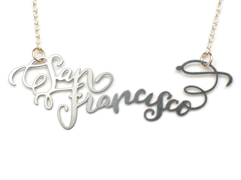 San Francisco  - Brevity Jewelry - Made in USA - Affordable gold and silver necklaces