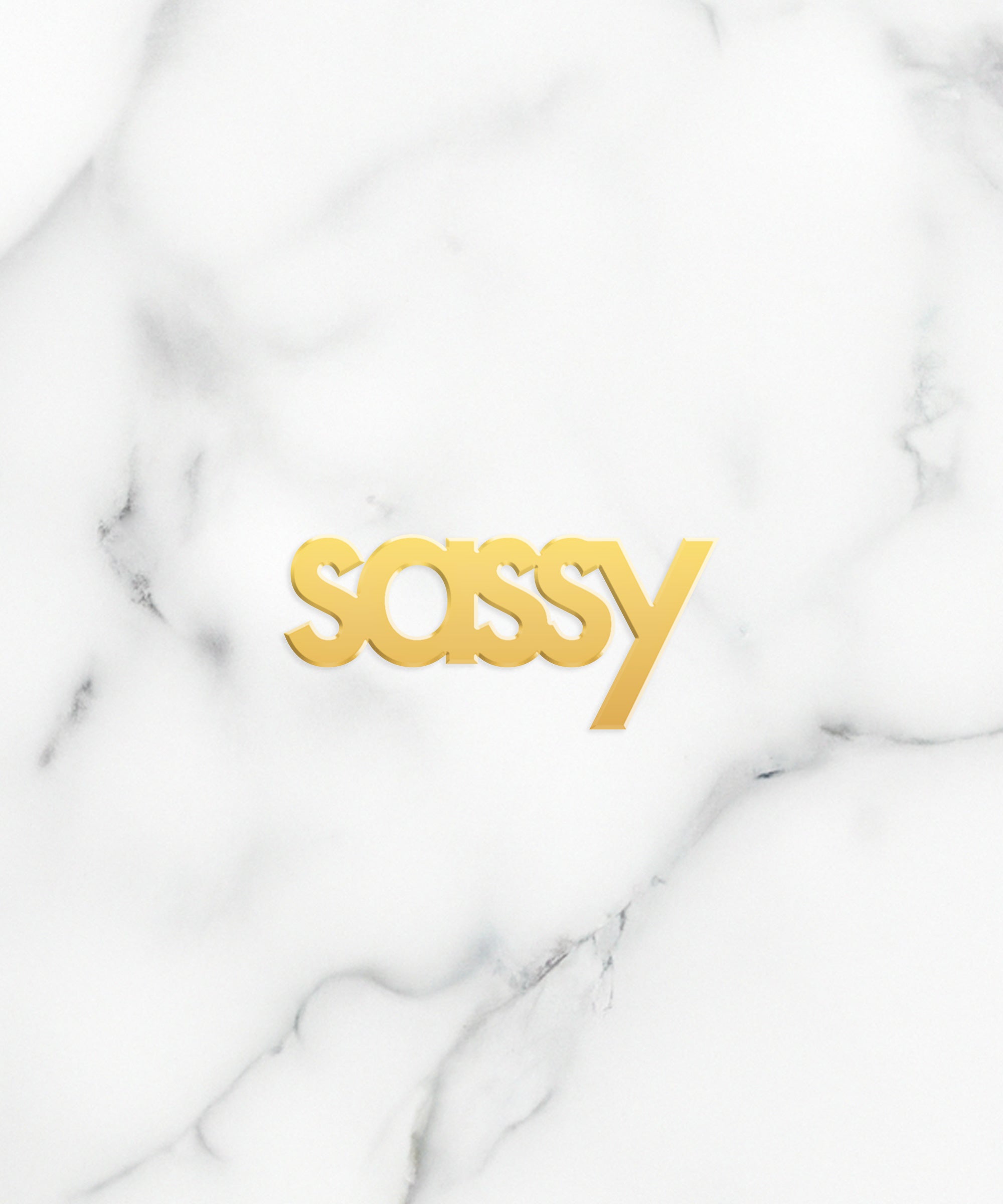 Sassy Word Charm - High Quality, Affordable, Empowering, Self Love, Mantra Individual Charm for a Custom Locket - Available in Gold and Silver - Made in USA - Brevity Jewelry