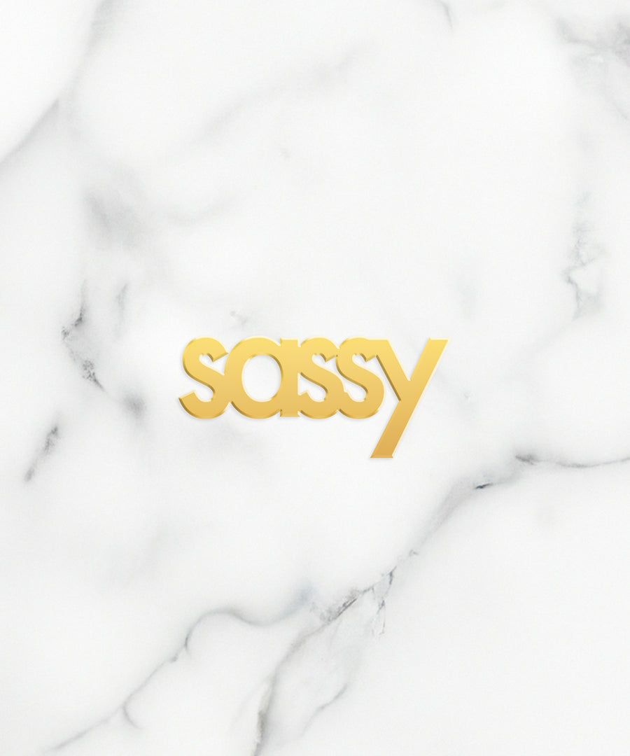 Sassy Word Charm - High Quality, Affordable, Empowering, Self Love, Mantra Individual Charm for a Custom Locket - Available in Gold and Silver - Made in USA - Brevity Jewelry