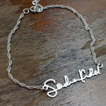 Signature Bracelet - Made From Your Handwriting or Signature - High Quality, Affordable, One-of-a-kind, Personalized Bracelet - Available in Gold and Silver - Made in USA - Brevity Jewelry - The Pefect Gift