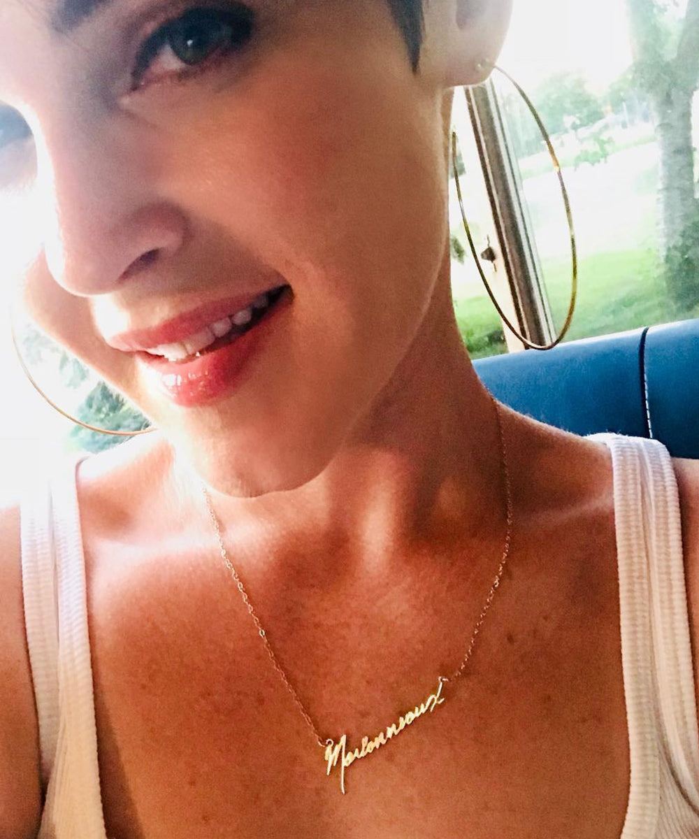 Signature Necklace - Made From Your Handwriting or Signature - High Quality, Affordable, One-of-a-kind, Personalized Necklace - Available in Gold and Silver - Made in USA - Brevity Jewelry - The Pefect Gift