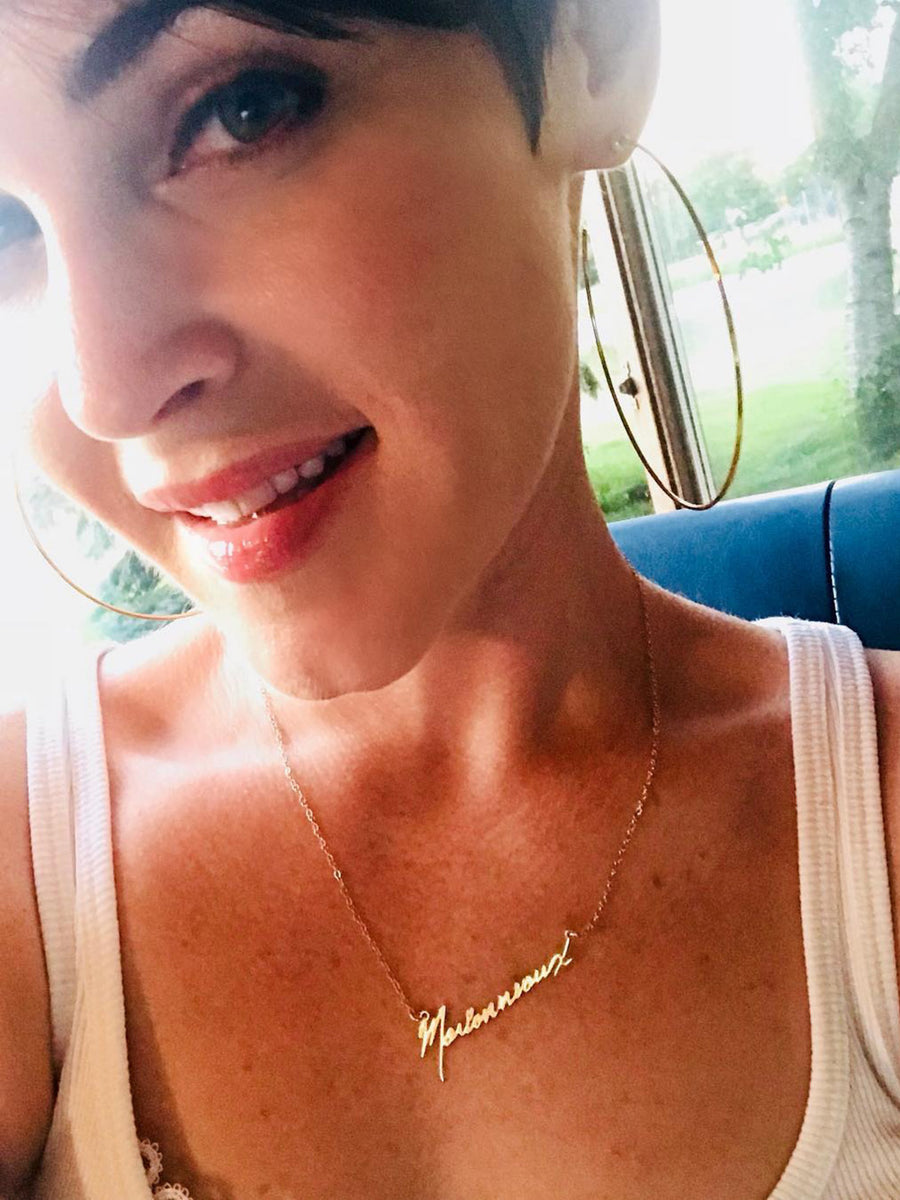 Signature Necklace - Made From Your Handwriting or Signature - High Quality, Affordable, One-of-a-kind, Personalized Necklace - Available in Gold and Silver - Made in USA - Brevity Jewelry - The Pefect Gift