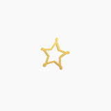 Star Charm - High Quality, Affordable, Whimsical, Hand Drawn Individual Charms for a Custom Locket - Available in Gold and Silver - Made in USA - Brevity Jewelry