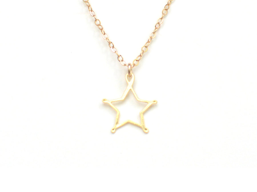 Star Necklace - Hand Drawn By a Calligrapher - High Quality, Affordable Necklace - Available in Gold and Silver - Made in USA - Brevity Jewelry