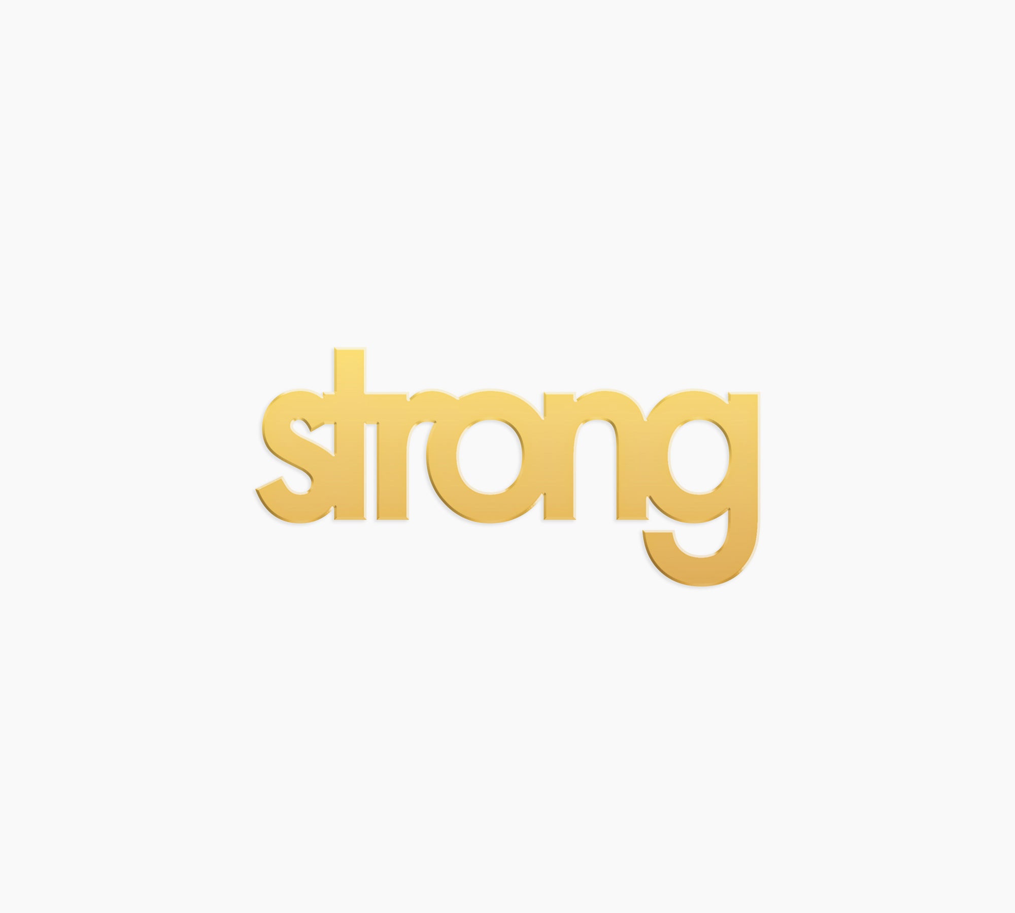 Strong Word Charm - High Quality, Affordable, Empowering, Self Love, Mantra Individual Charm for a Custom Locket - Available in Gold and Silver - Made in USA - Brevity Jewelry