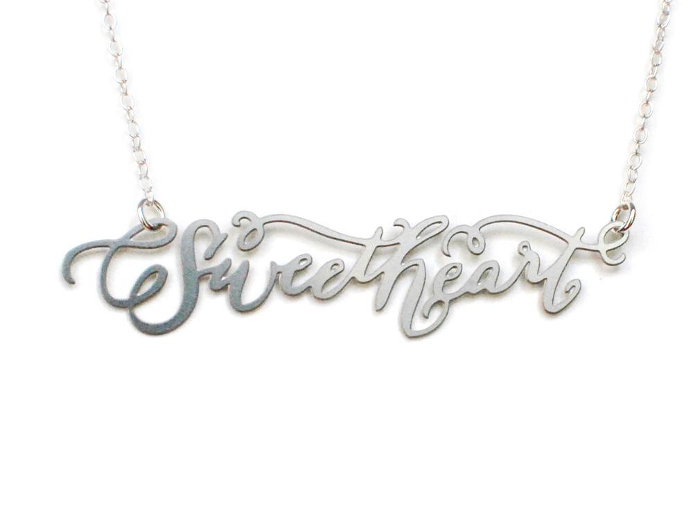 Sweetheart  - Brevity Jewelry - Made in USA - Affordable gold and silver necklaces